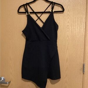 Almost Famous Black Asymmetrical Dress